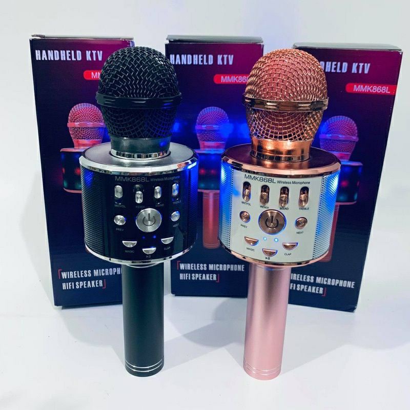 Microphone Bluetooth WS868 Portable Karaoke