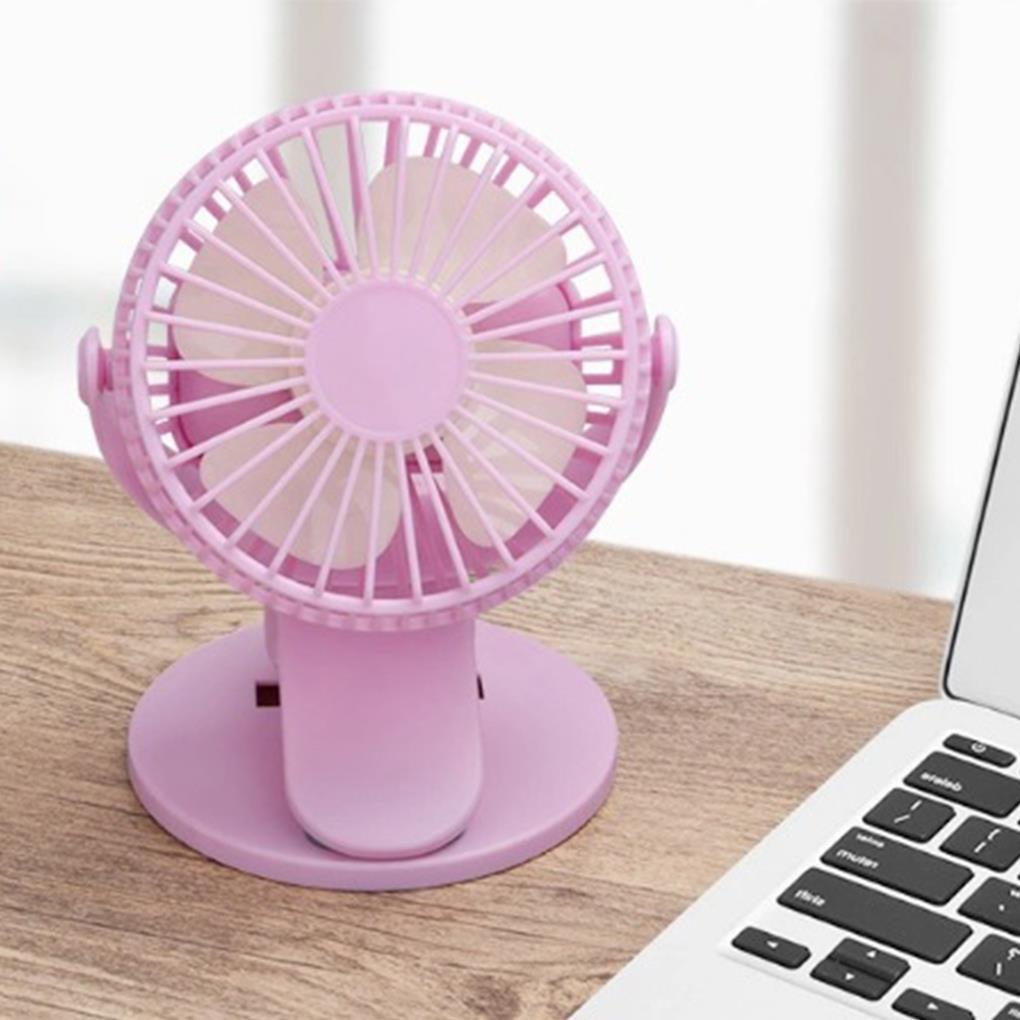 (house2020) Kipas Angin Klip-on Meja USB Rechargeable Dengan 3 Kecepatan