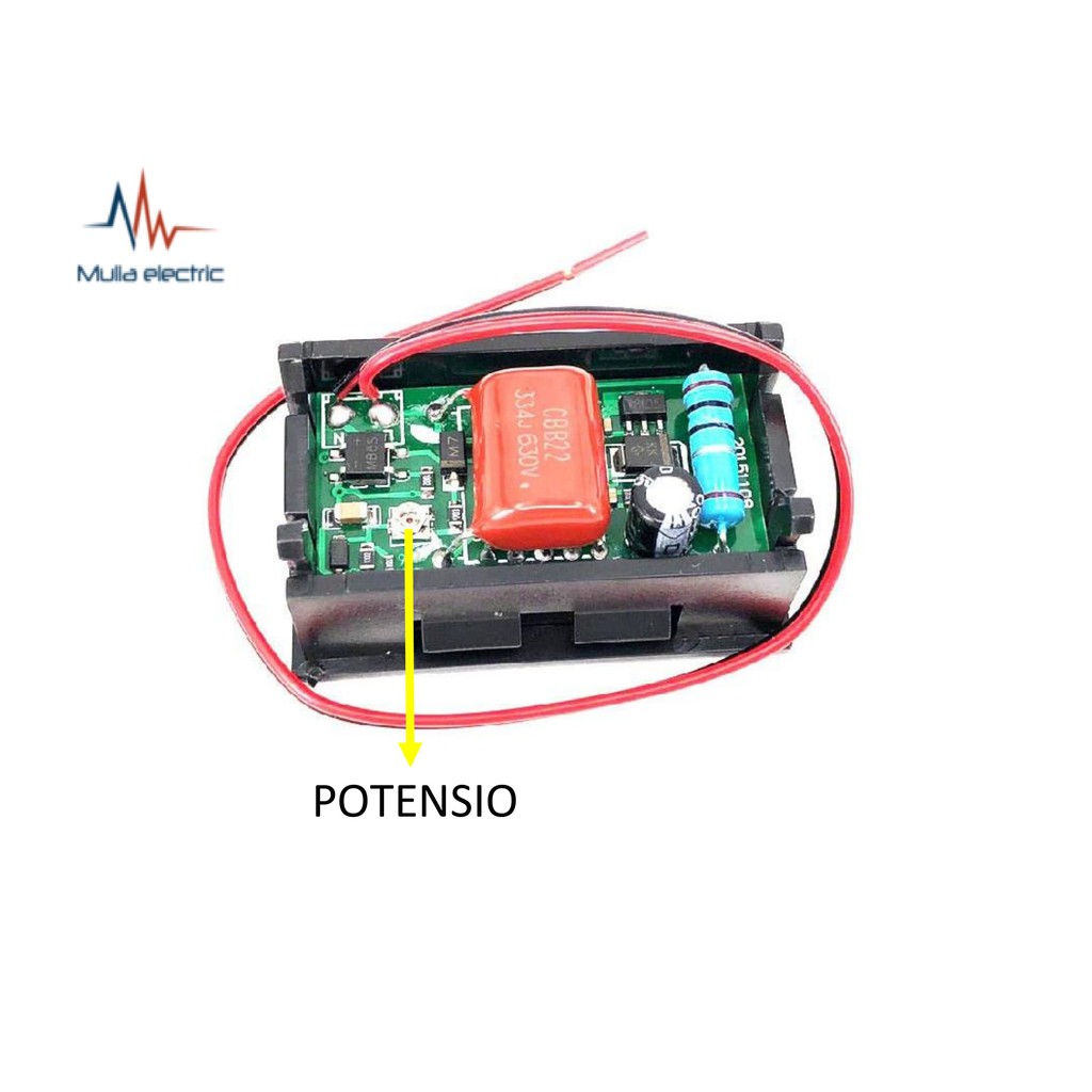 Voltmeter frame Digital AC 70-500V 0.56 inchi 2 kabel Voltage PLN