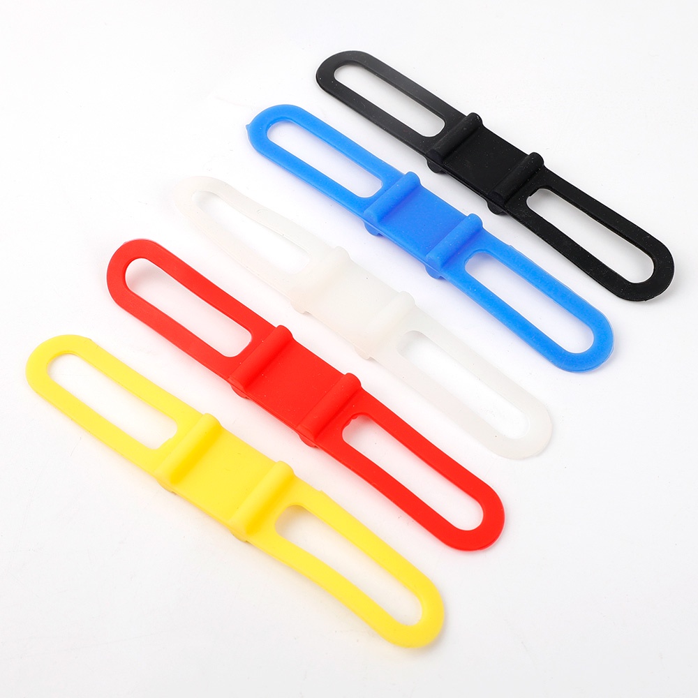 Strap Silikon Elastis Holder Senter / Handphone Untuk Stang Sepeda