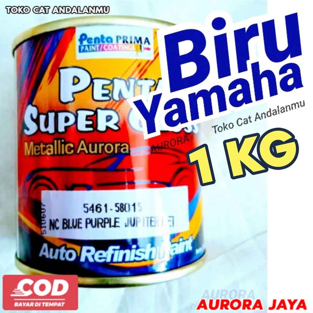 Cat Biru Yamaha 1Kg Penta Super Gloss NC Blue Purple Jupiter Met Metallic Metalik Metalic Cat Mobil 