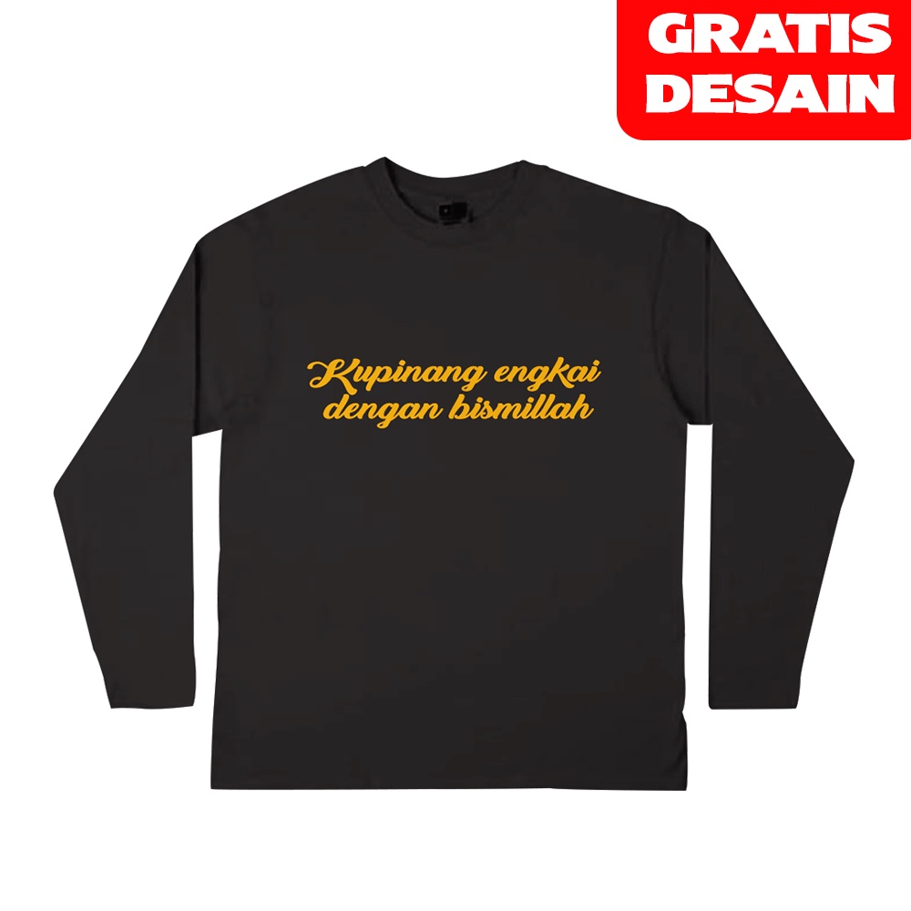 Kaos Kata Kata Santri Lengan Panjang Kaos Sablon Desain Sendiri Bahan Cotton Combad 30s