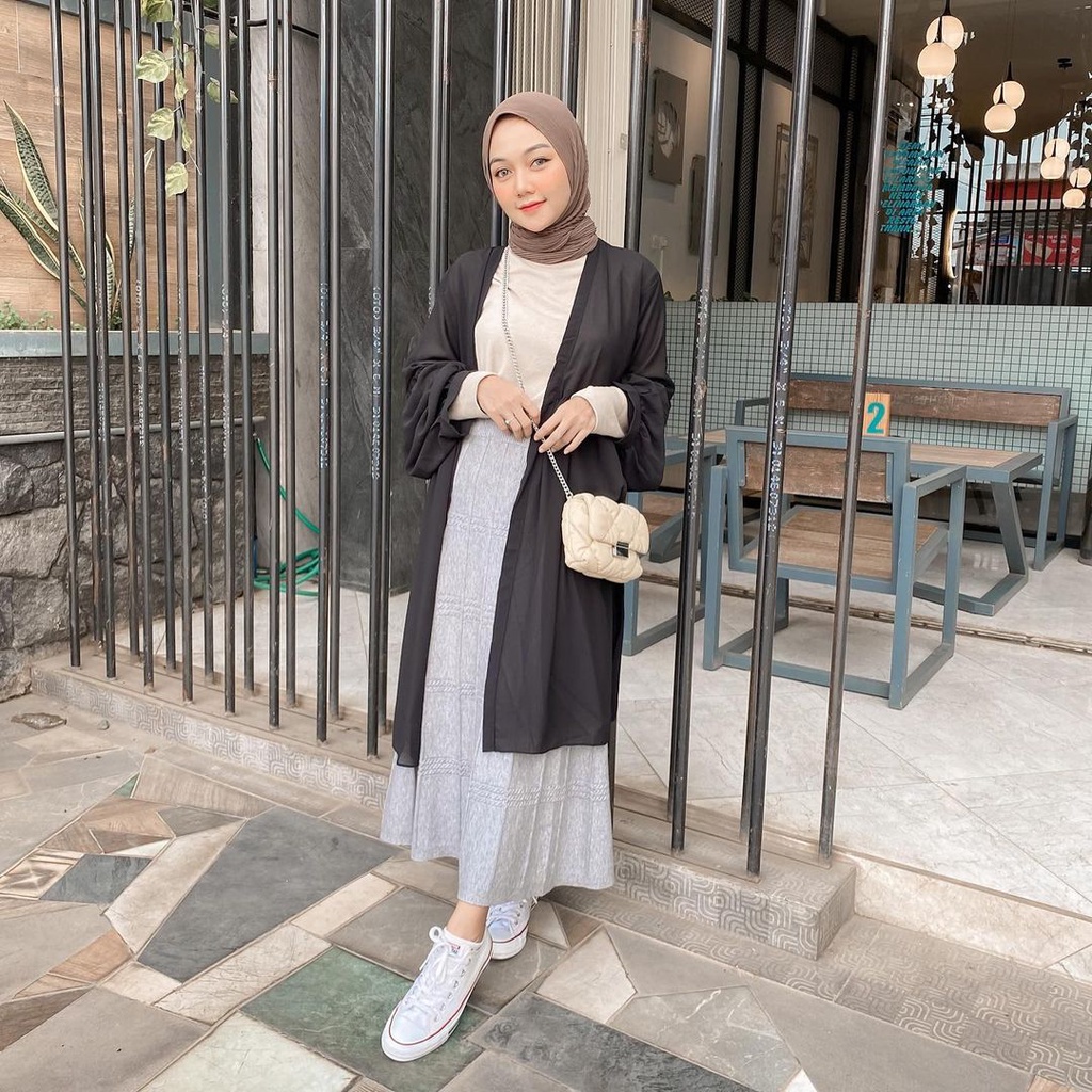 HANA BLAZER Long Cardi Outer Ceruty Oversize Korean Look