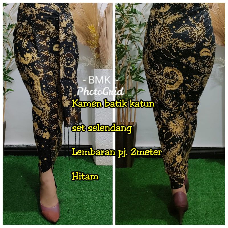 Kamben Batik Katun Lembaran Plus Selendangnya