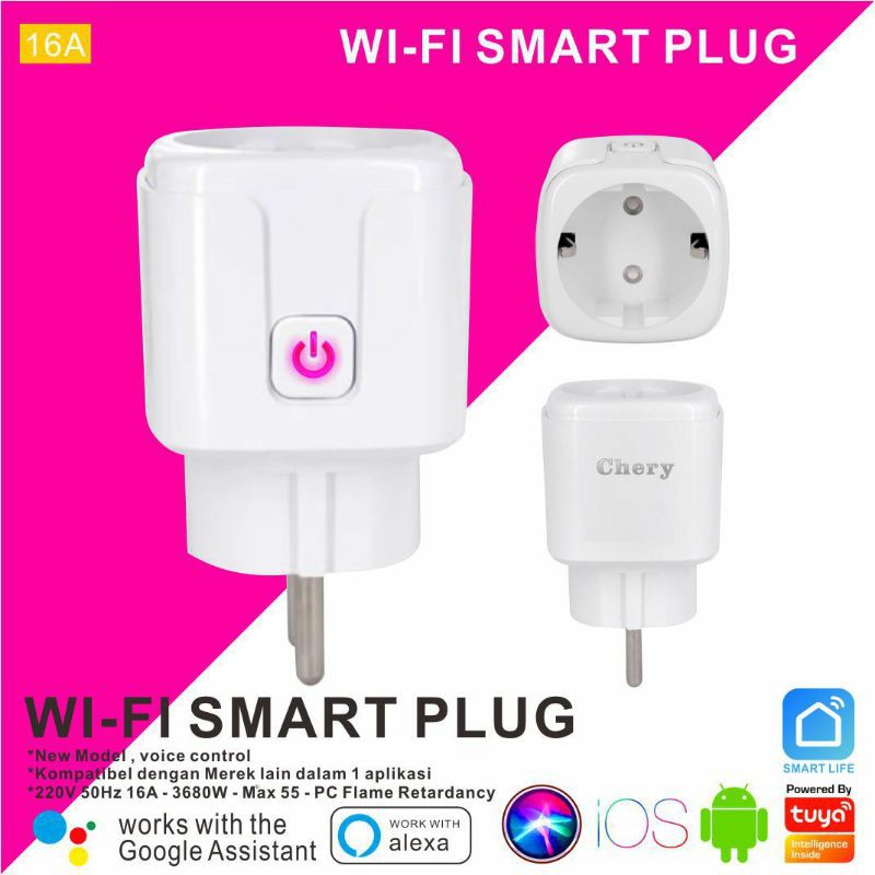 CHERY - NEW Smart PLUG WiFi Wireless Colokan 16A - IoT Smart Home