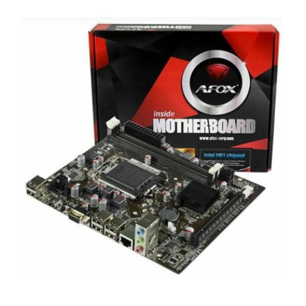 Motherboard Afox IH61-MA5 LGA 1155 Intel H61 ddr3 Vga-hdmi-usb-rj45-audio 3.5mm - Mainboard