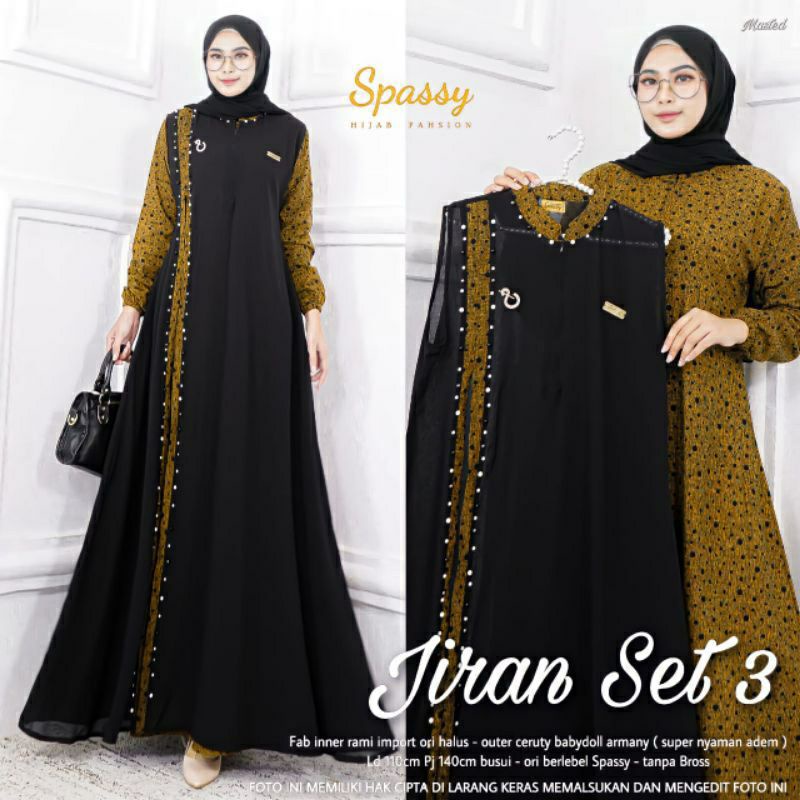 JIRAN SET 3 / JIRAN SET 8 / JIRAN 2 GAMIS WANITA TERMURAH-Blackmurstad