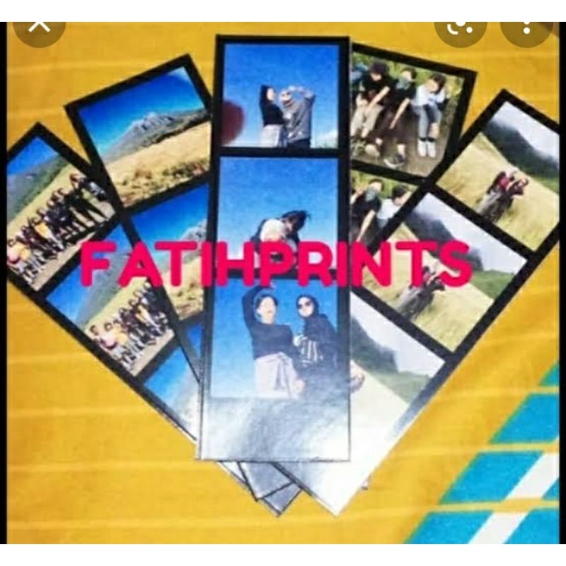 CETAK FOTO POLAROID STRIP HITAM
