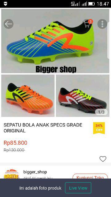 ( Cod ) Termurah!!! Sepatu Bola Anak Specs Batik Grade Original