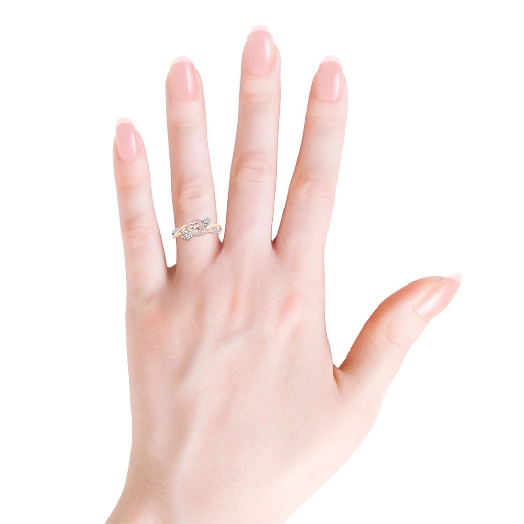 Cincin Silver 925 Model Daun Warna Rose Gold Untuk Wanita