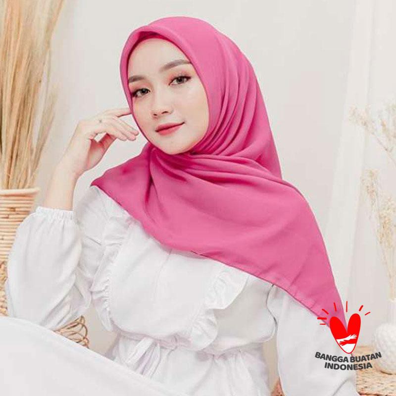 Hijab Bella Square Segi Empat / Kerudung Segi empat Bella Square Pollycotton Premium Termurah