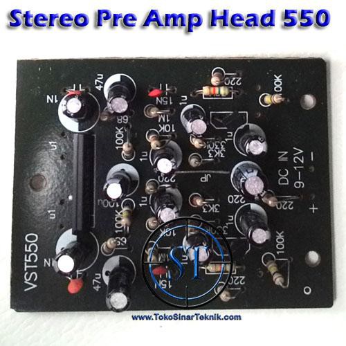 Stereo Pre Amp Head 550 Pengubah Gesekkan Statis menjadi Suara