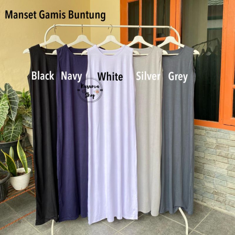 Manset Gamis Buntung Bahan Rayon Adem