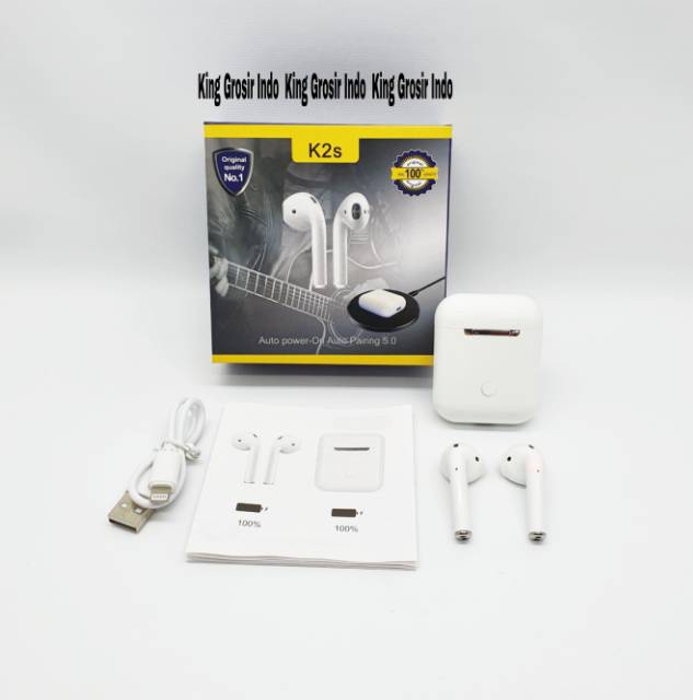 Headset Bluetooth K2s 5.0 Support Wireless Charging Earphone K2 S