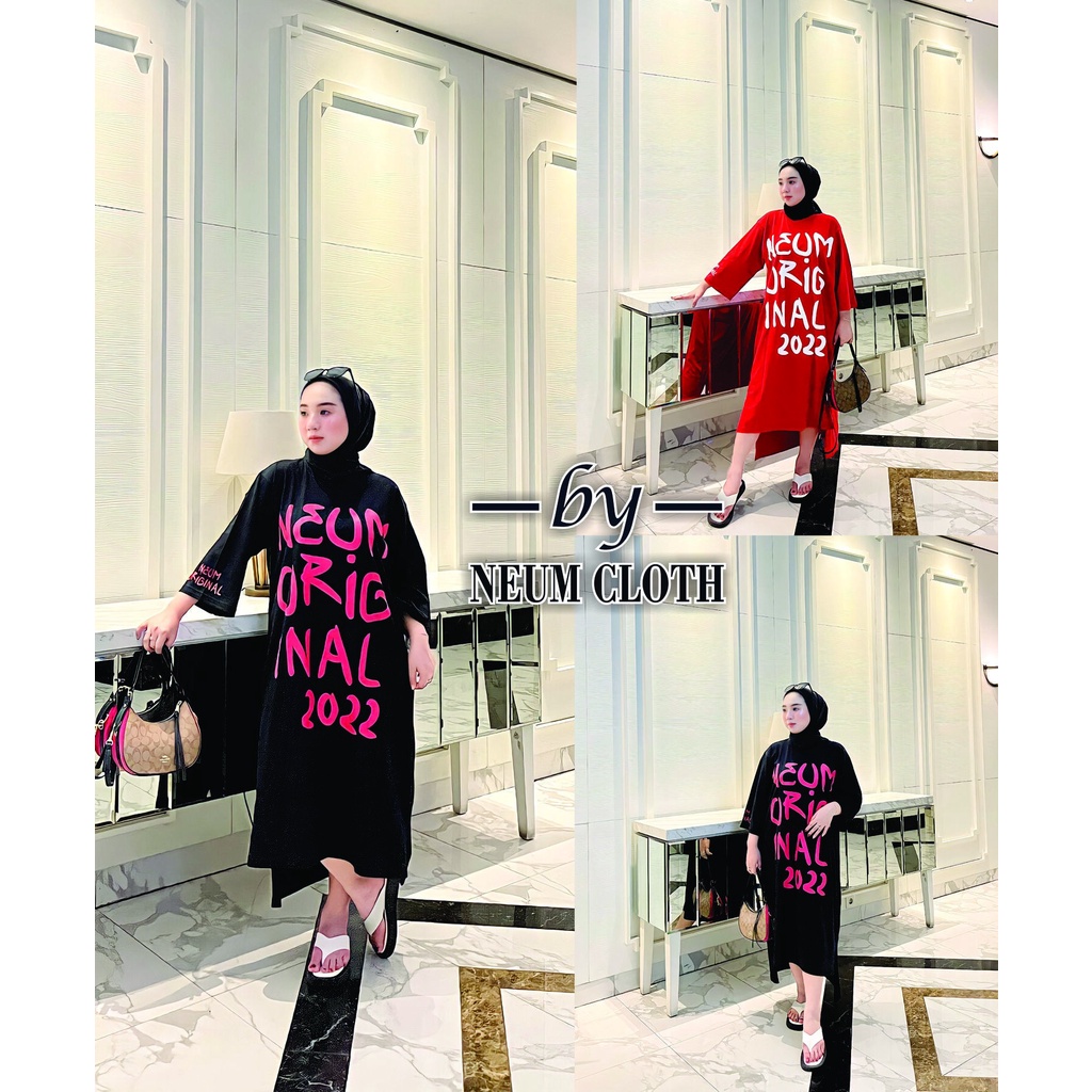NEUM MUSLIM Humairah - LONG TUNIK KAOS NEUM ORIGINAL/TUNIK NEUM/TUNIK WANITA/TUNIK KAOS/PAKAIN WANIT