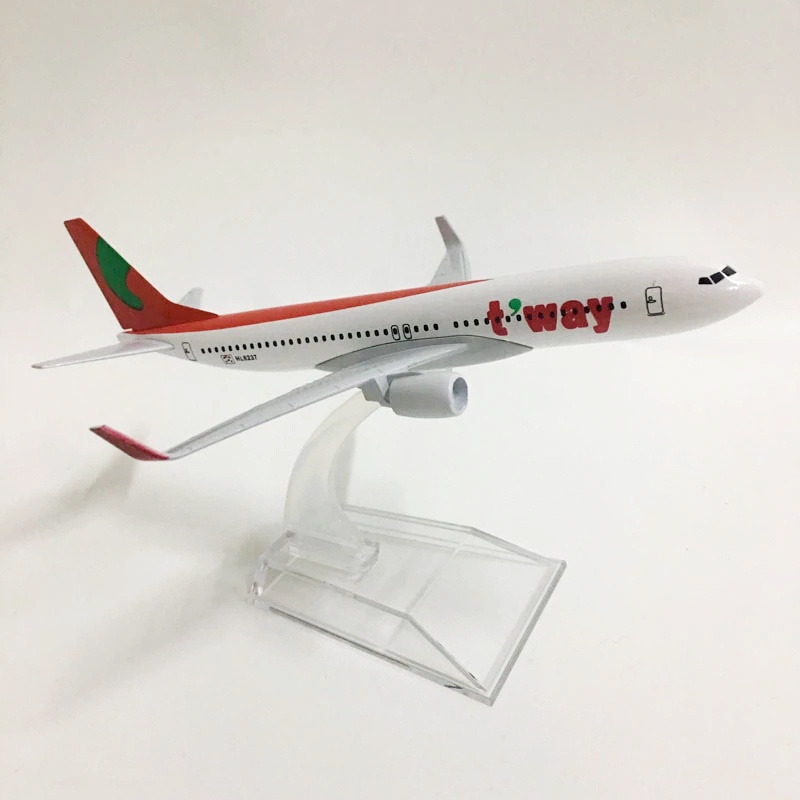 Korea Tway Air Diecast Boeing 737model Pesawat B737 Pesawat Metal Airplane Aviation Hadiah