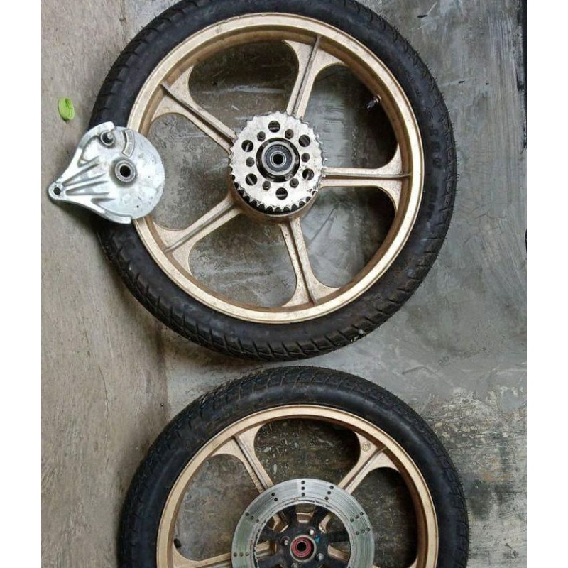 SPORT RIM RODA VELG PELK RACING KAWASAKI AR 125 RXZ NINJA SET DISC BREAK