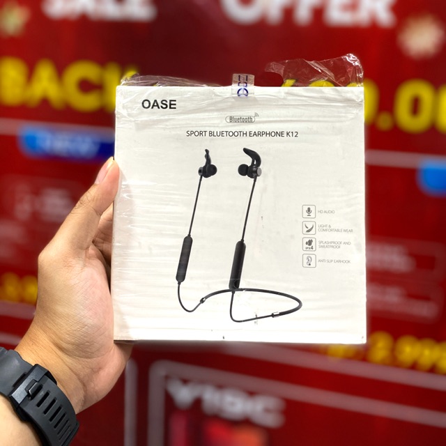 Sport Bluetooth Earphone Oase K12 Garansi Resmi