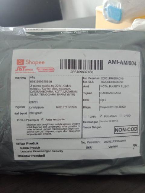 Lencana Kewenangan Security Besar List Biru/merah