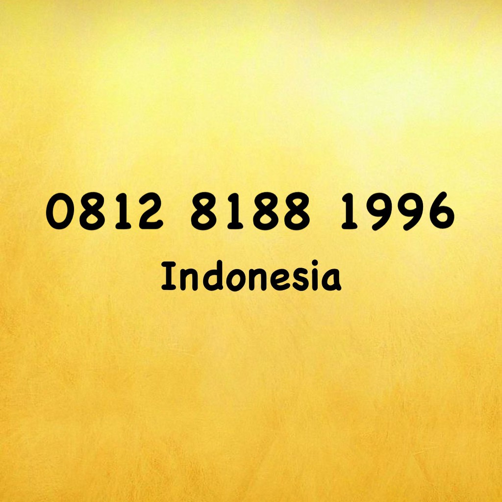 Nomor Cantik Simpati Seri Tahun - 96 - 188 - 0812 8188 1996
