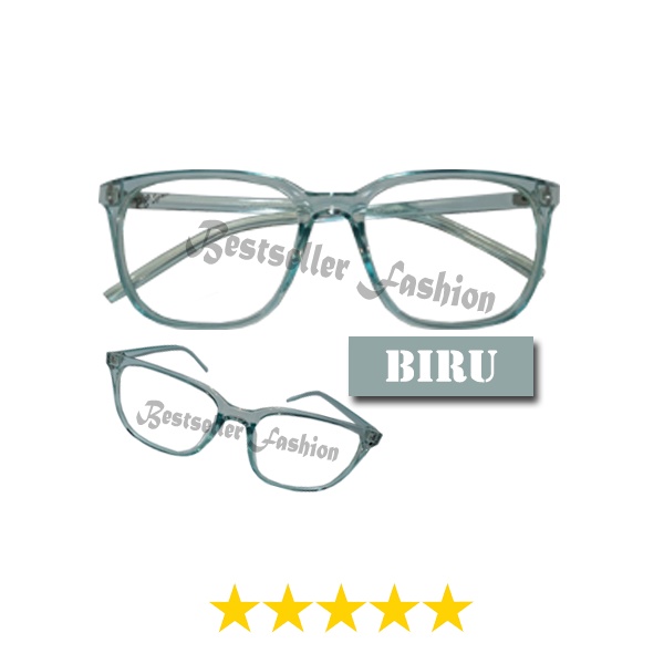 Kacamata Lensa Normal Terbaru Wanita Pria Import anti Radiasi Blue Light Kacamata Fashion Blueray Bingkai Kotak free case