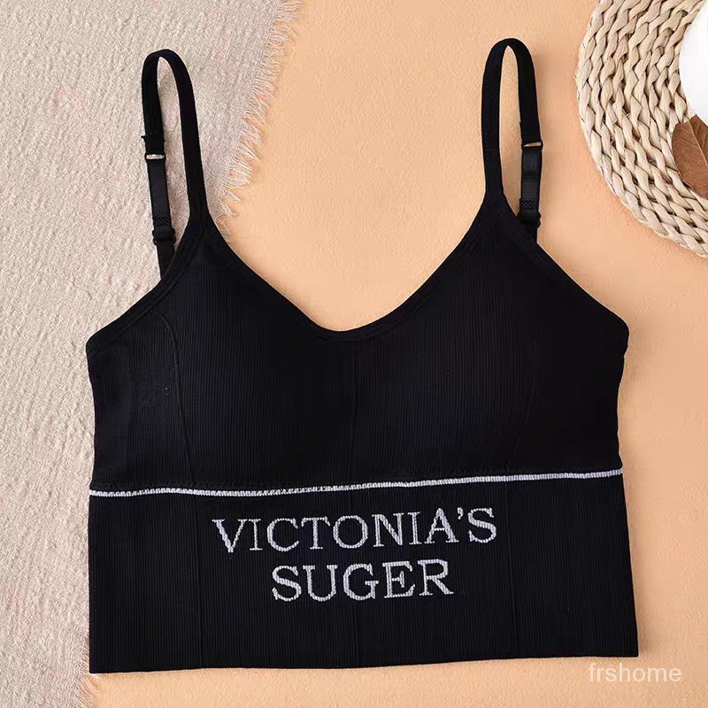 Beauty Back Lingerie Sling Letter No Steel Ring Queen Sports Bra