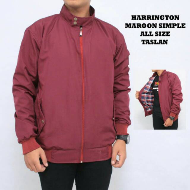 Jaket harington maroon simpel/jaket harington keren