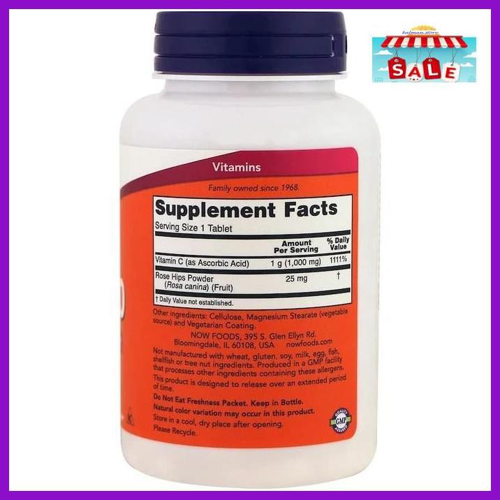 VITCC77- NOW FOODS C1000 100 TABLET NOW VIT C 1000 NOW VITAMIN C 1000 ORI USA -ORIGINAL.