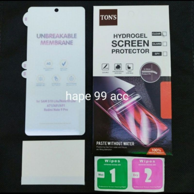 Xiaomi Redmi Note 10 10s 10 Pro anti gores hydrogel matte screen protector