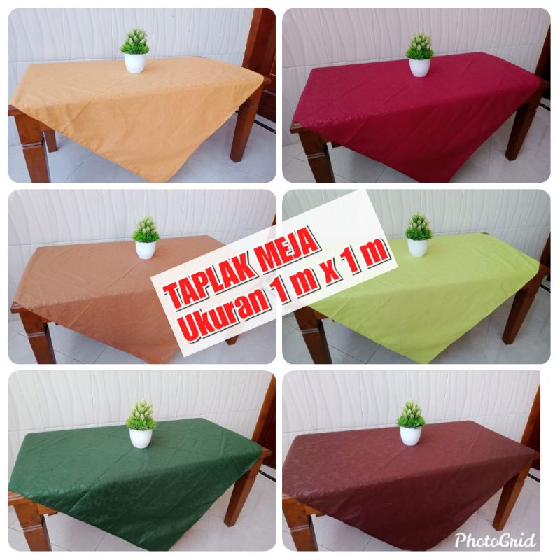 TAPLAK MEJA RUANG TAMU TERAS POLOS DAN MOTIF UKURAN 1 M X 1 M ATAU 100 CM X 100 CM