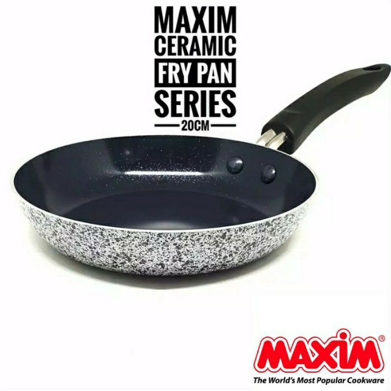 FRYPAN MAXIM KERAMIK NEOSTONE PENGGORENGAN 20 22 24 26 28 CM ANTI LENGKET ANTI GORES SEHAT AMAN ORIGINAL