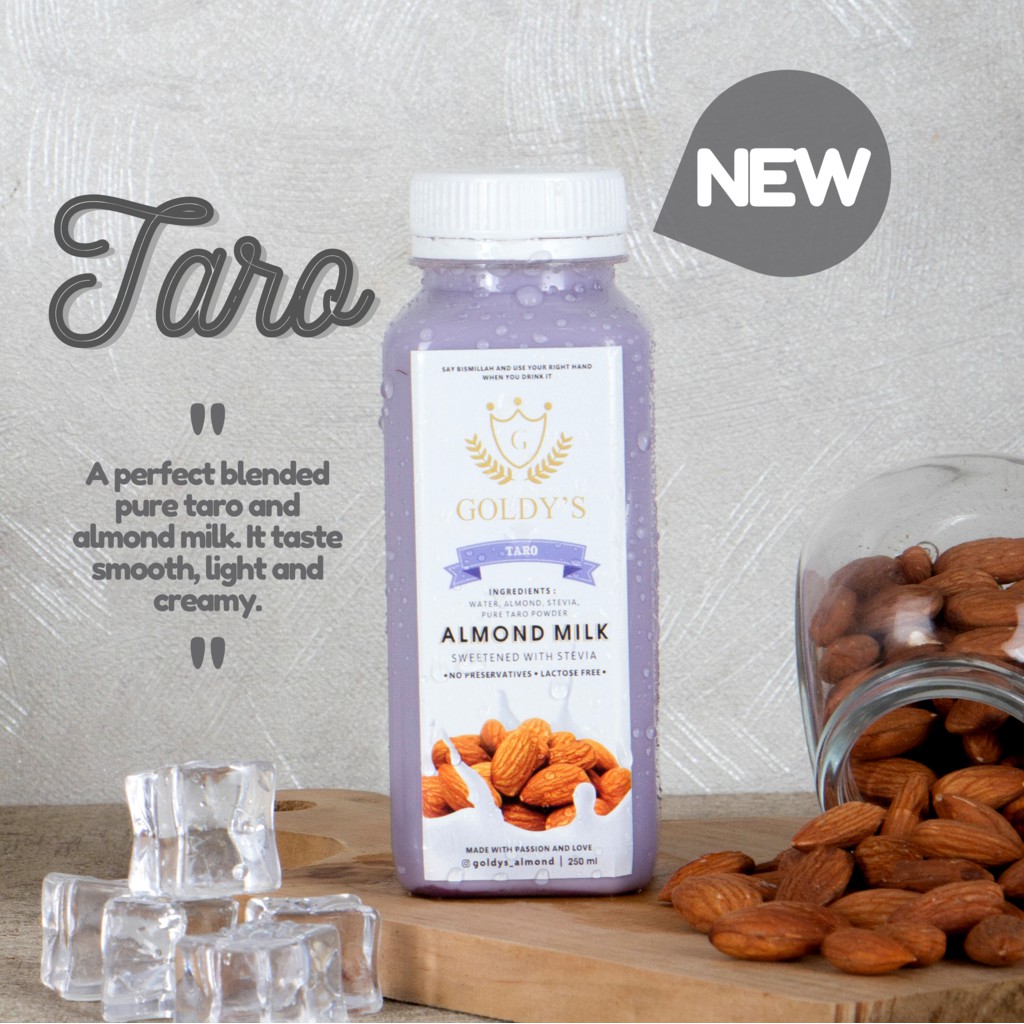 

Roasted Almond Milk Taro | Susu Almond | Almond Milk | Reguler Variant