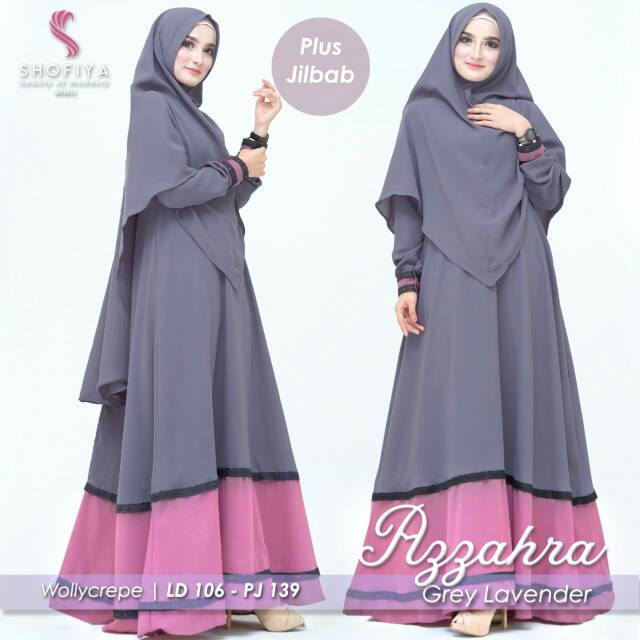 GAMIS SYARI AZZAHRA WOLLY CREPE
