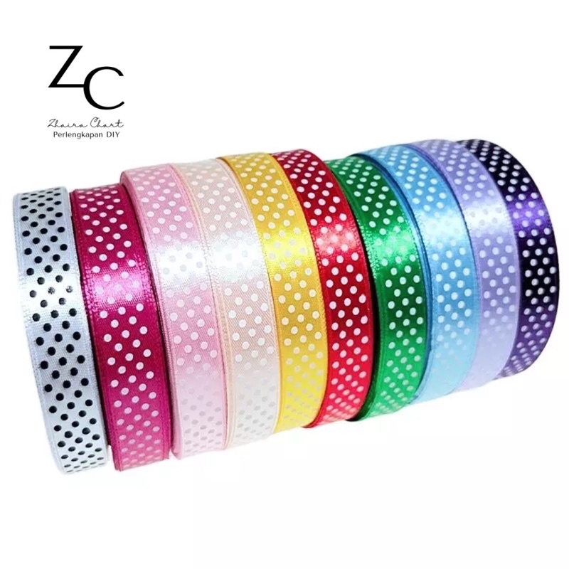 

Pita Satin Polkadot 1/2 inch 1.5cm - Pita Polkadot