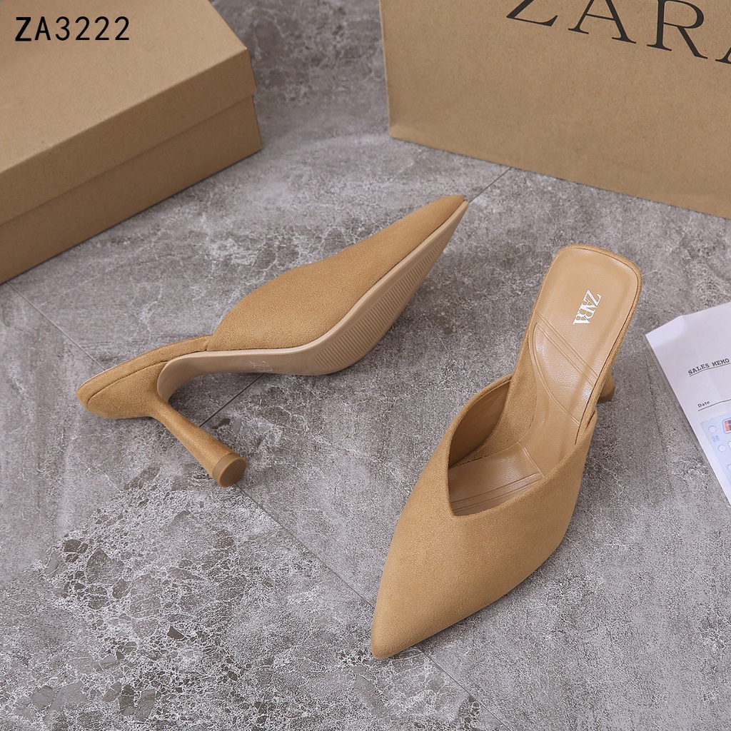 ZR Suede Pointed Toe Mules ZA3222