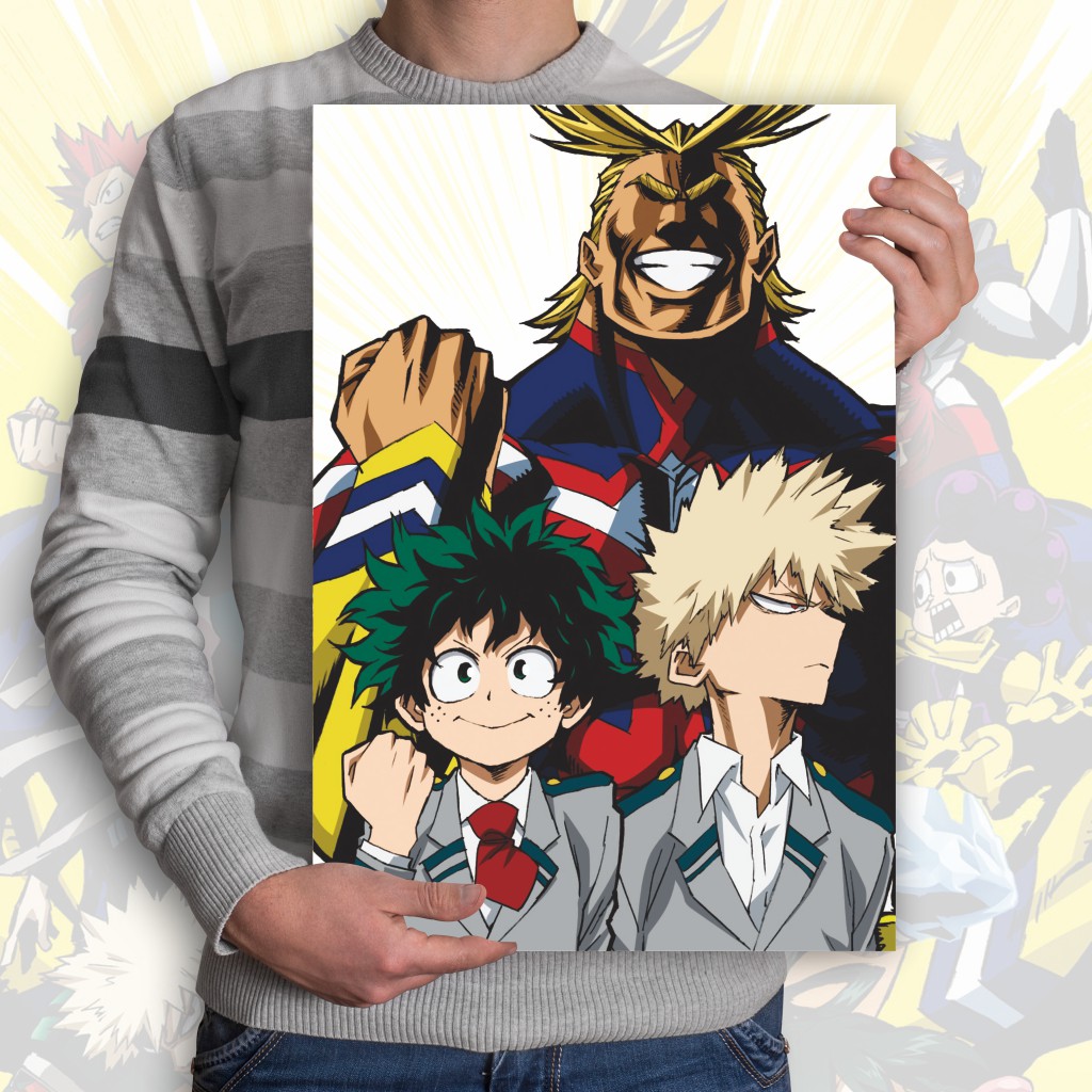 Poster Boku no Hero Academia Anime My Hero Academia A3+ Deku Midoriya Izuku Bakugo Todoroki-2 BNHA S1