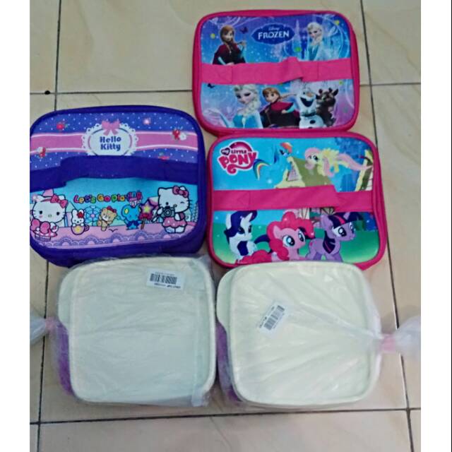 Set bekal makan anak dan tas