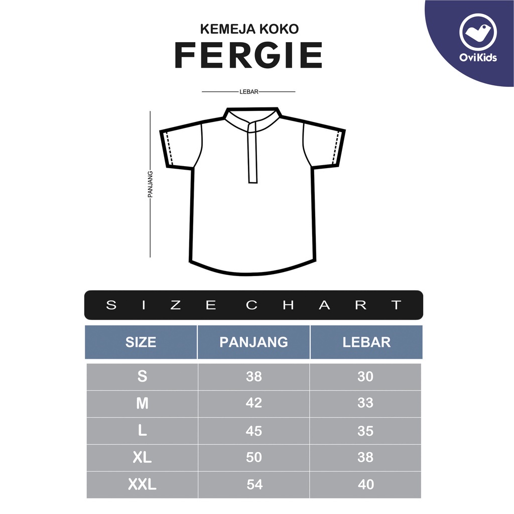 KEMEJA ANAK LAKI-LAKI FERGIE KEMEJA BAJU ANAK LAKI LAKI 1-9 TAHUN OVIKIDS