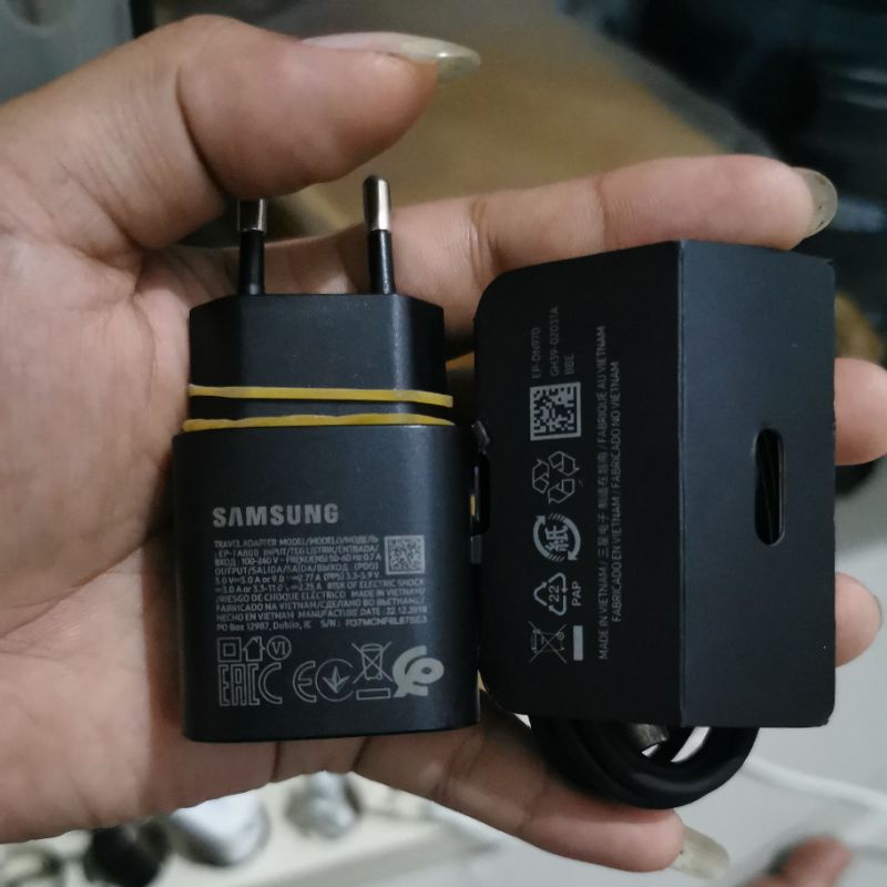 Charger Samsung 25W Copotan Bekas Bawaan S20 Note 20 A71 Original 100%
