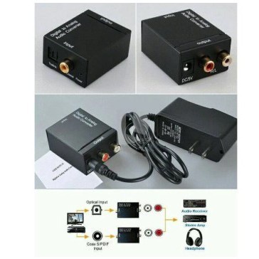 Digital to Analog Audio Converter Coaxial / Toslink to Analog / RCA