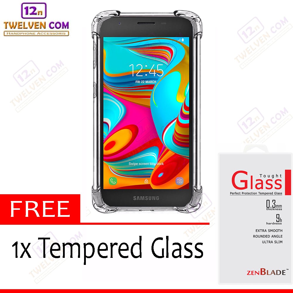 Case Anti Shock Anti Crack Softcase Samsung A2 Core - Free Tempered Glass