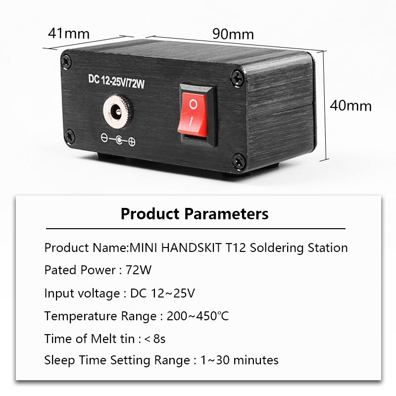 AKN88 - HANDSKIT T12 Solder Station LED Display - Alat Solder Listrik Digital