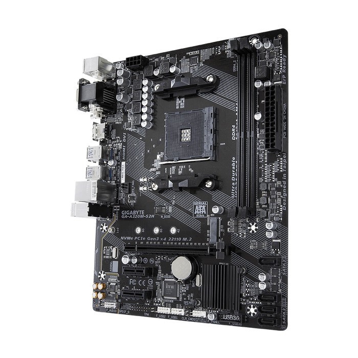 Mainboard Gigabyte A320M-S2H - AM4 - Mainboard AMD A320M 2SH - AMD AM4 Gigabyte A320MS2H