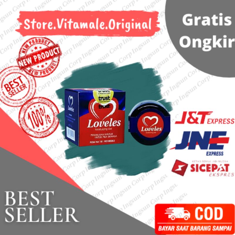 100% ASLI Loveless Mousturizing Gel Oles Original Loveles Asli