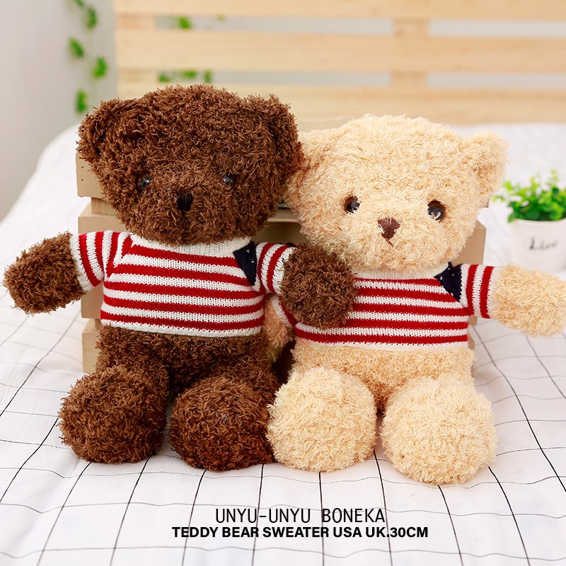 Boneka teddy bear sweater usa impor