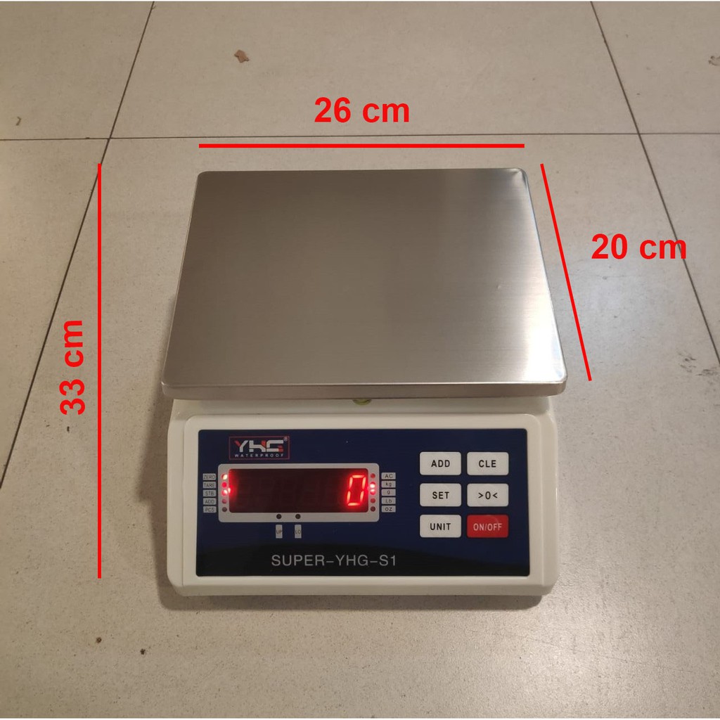 Timbangan Digital Anti Air Waterproof Scale Stainless YHG S1 15kg 30kg