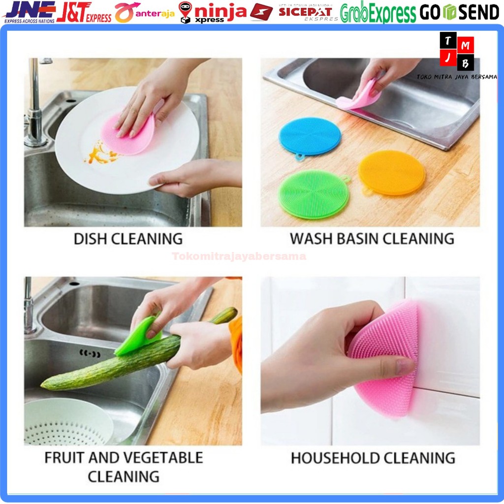 SPONGE SPON SPONS  CUCI PIRING SILIKON ANTI KUMAN BAKTERI NEMPEL