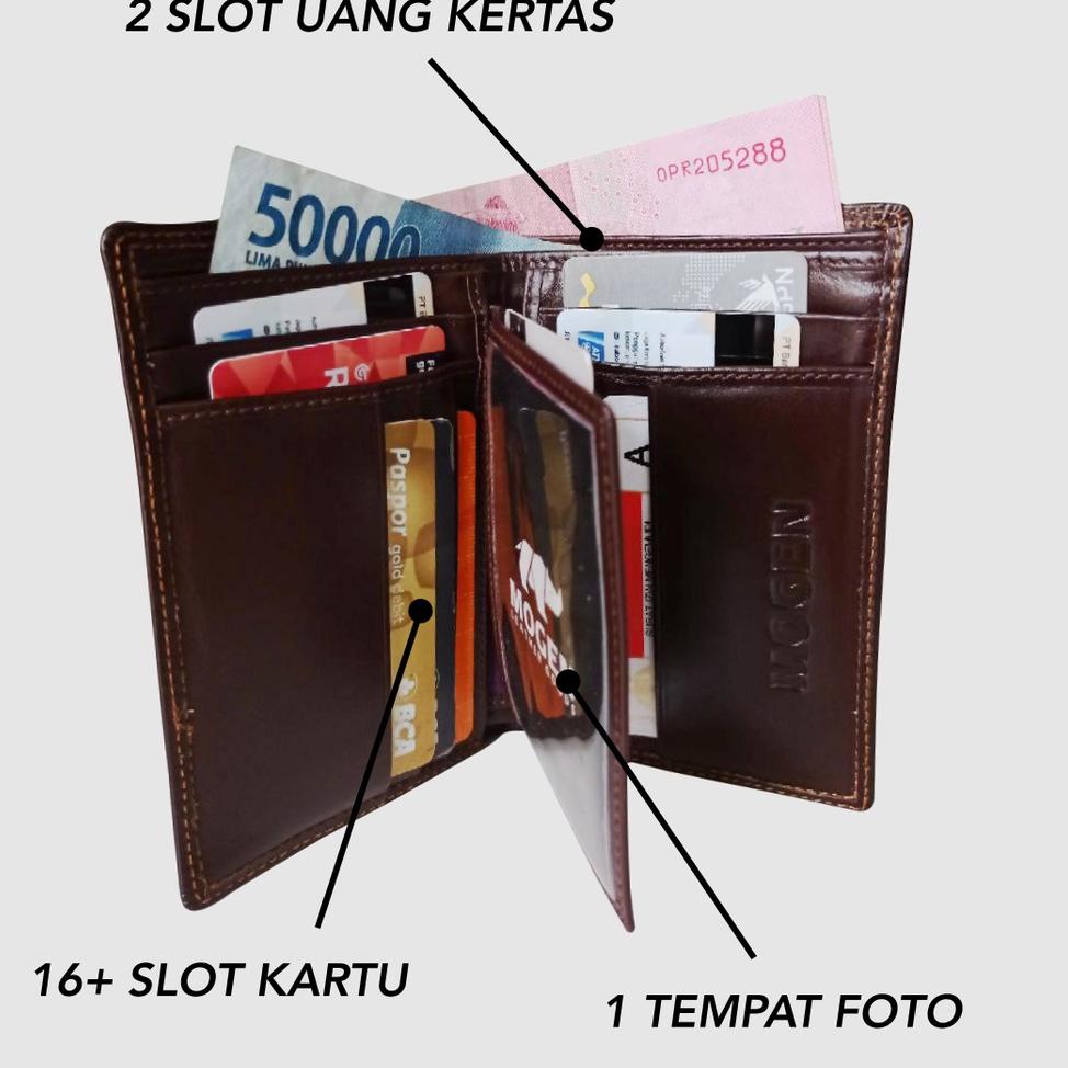 [DISCOUNT EYV51] Dompet Kulit Asli - Dompet Pria 3/4 100% Kulit Asli by Mogen Leather Buruan Beli