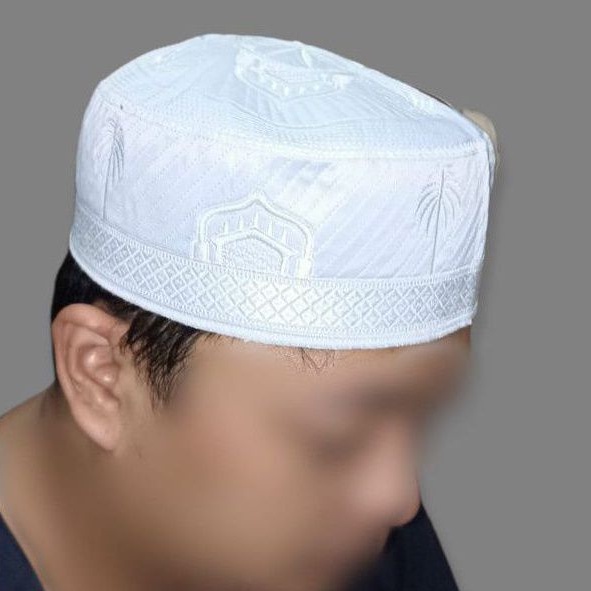 PECI PUTIH BANGLADESH PECI HAJI PECI BORDIR  PECI BANGLADES PECI BULAT