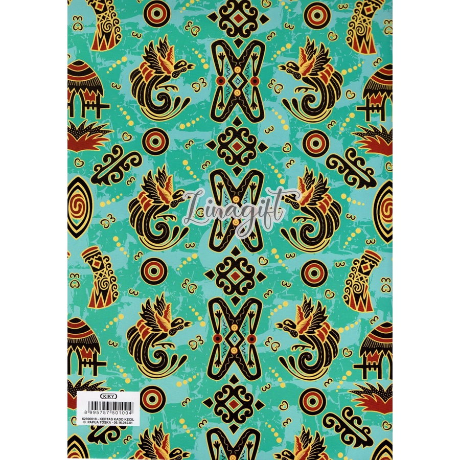 ( 5 Lembar ) BATIK WARNA KIKY - KERTAS KADO - GIFT WRAPPING PAPER BATIK SUMATRA / BALI / JAWA / WARNA WARNI